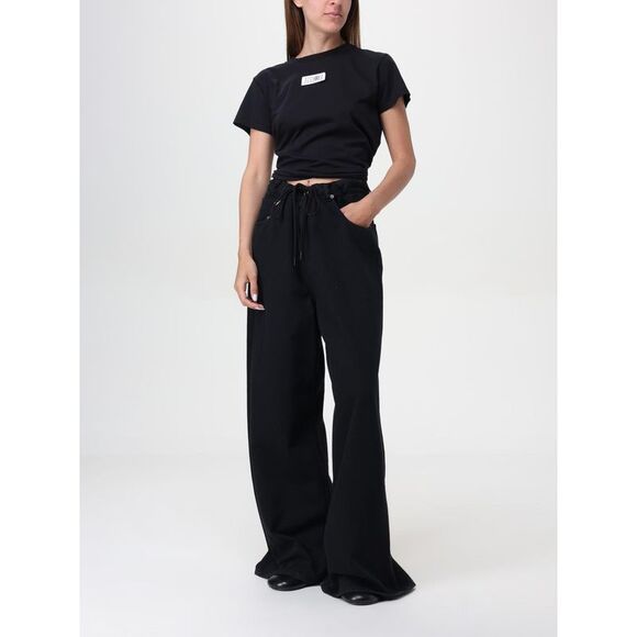 Mm6 Maison Margiela Jeans Woman Black - Picture 2 of 5